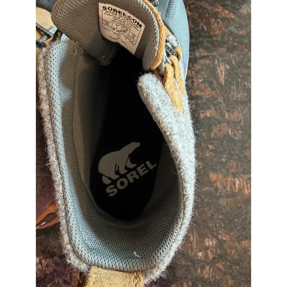 Sorel Out N About Classic Boots Kids Size 4 Gray Brown Waterproof Duck Boots Exc